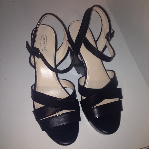 Authentic Coach Wedge Sandals..