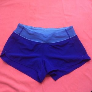 Purple Lululemon speed shorts