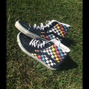 Checkered High-Top Vans Men's 9