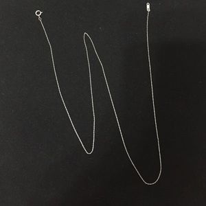 10K white gold chain necklace