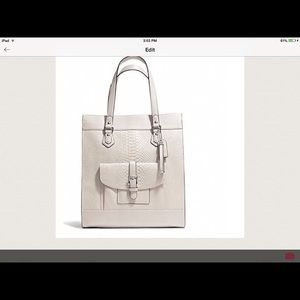 Coach Charlie Python Leather Tote