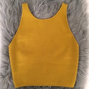 American Apparel V Strap Tank in Fawn