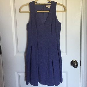 LOFT Textured V-Neck Sleeveless Dress