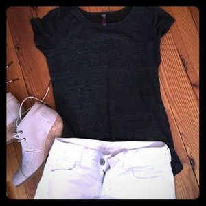 Crochet back grey tee