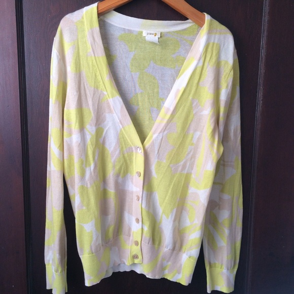 ✖️SOLD✖️J. Crew | Yellow Ocho Rios cardigan - Picture 2 of 4