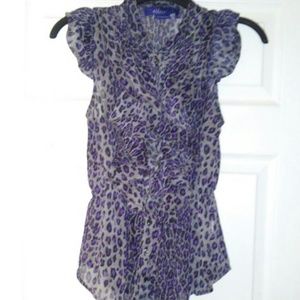 Purple cheetah print shirt