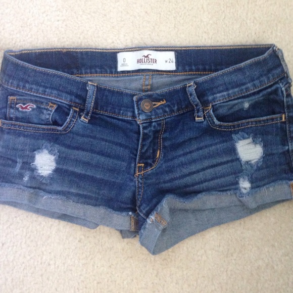 distressed denim shorts