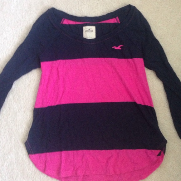 Hollister Tops - long sleeve striped tee shirt