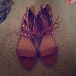 brown wedge sandals