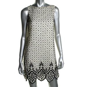 Sold out 😊ALICE + OLIVIA Black-Ivory Silk Embelli