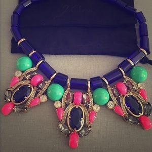Jcrew 3 station crystal and bead necklace
