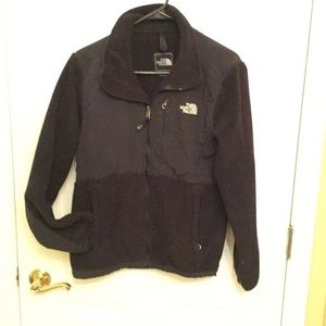 North Face black zip jacket.