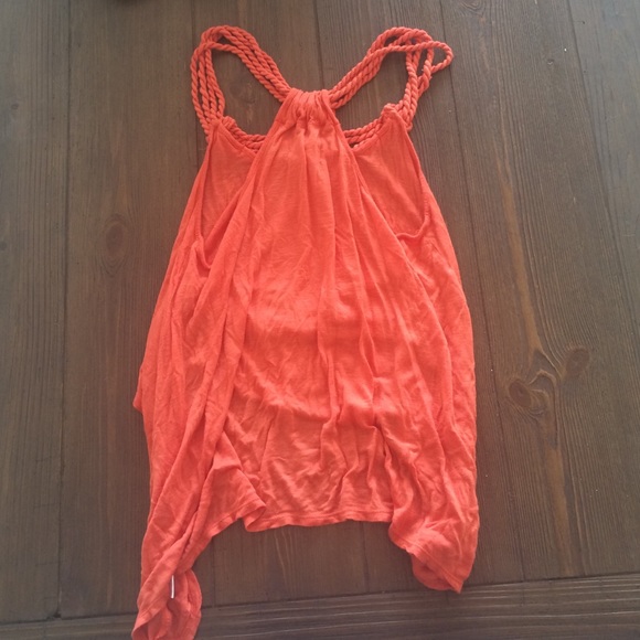 Gauzy Orange Rope Tank - Picture 3 of 3