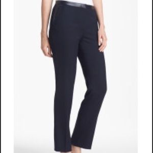 Tory Burch Christy Leather-Waist Pants