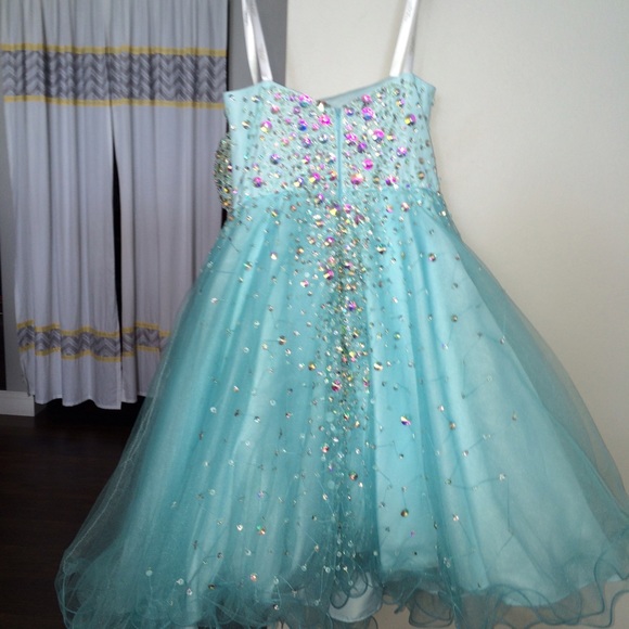 💋Terani Couture P3017 Light Blue Homecoming Dress - Picture 3 of 4