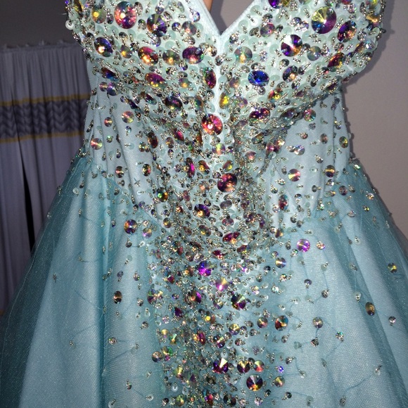 💋Terani Couture P3017 Light Blue Homecoming Dress - Picture 4 of 4