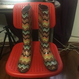 Missoni for Target Rain Boots Sz 6
