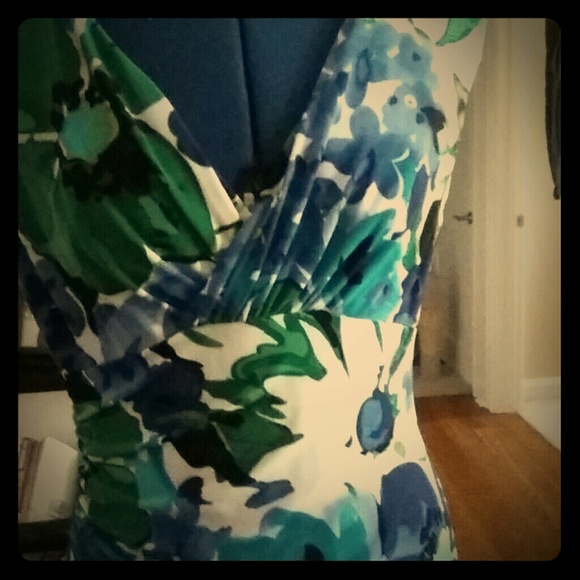 Modern Floral Print Dress