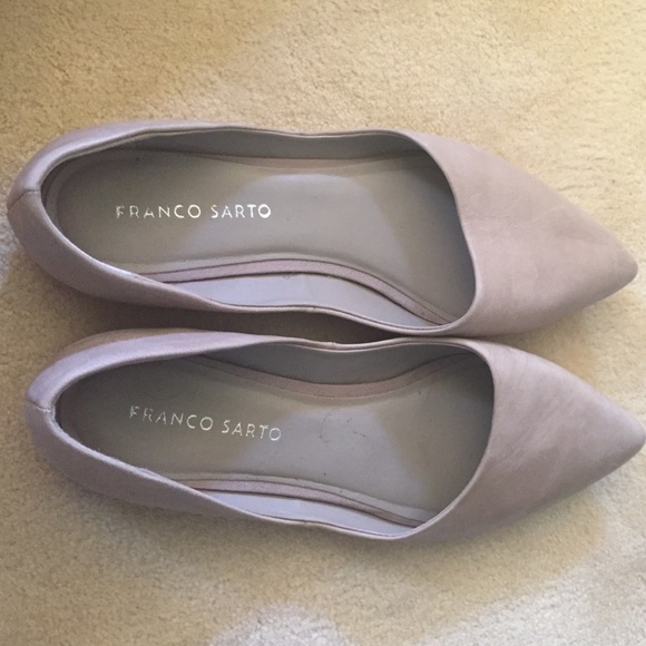 Franco Sarto nude leather (authentic) pointy flats