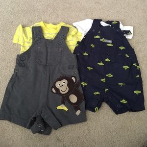 2 boys 3 month overall outfits