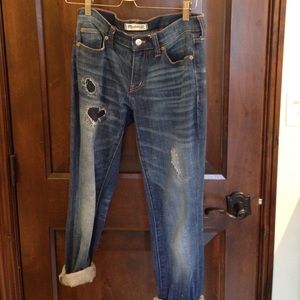 Madewell Ripped and Repair Slim Boyjean