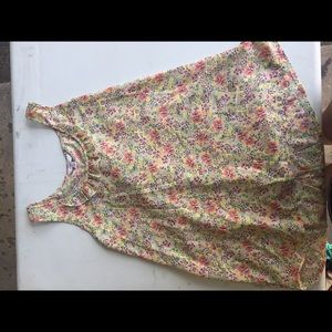 Candie's Floral Racerback Top with Back Ruffles