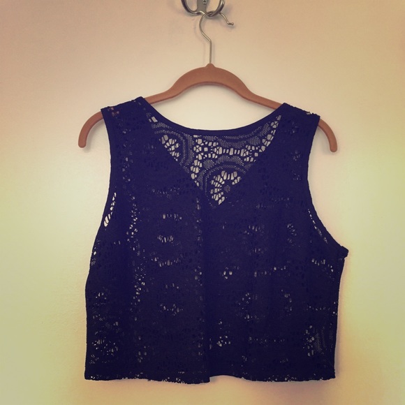 Bisou Bisou Black Crochet Top