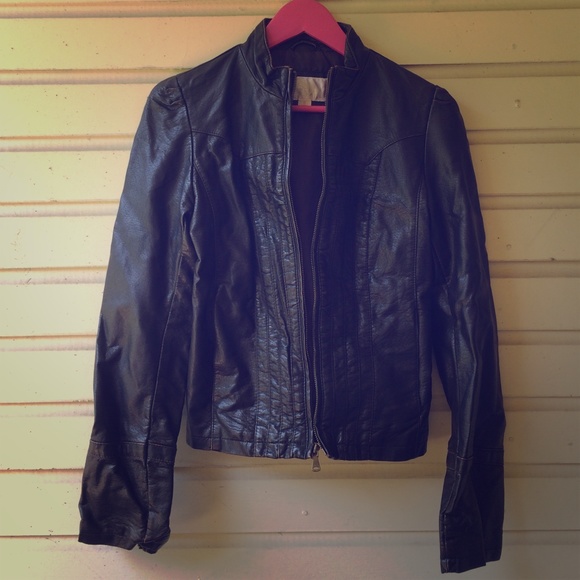 FINAL PRICE! Brown Faux Leather Jacket