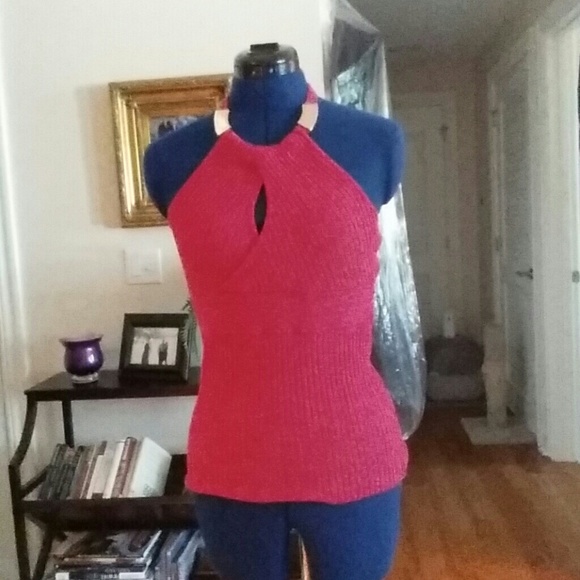 Bright Pink Keyhole Top