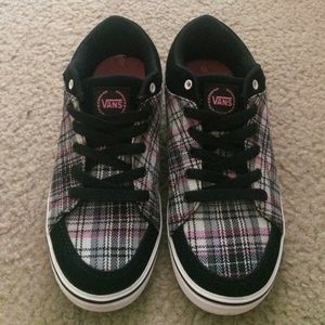Pink & Black Plaid Vans Sneakers