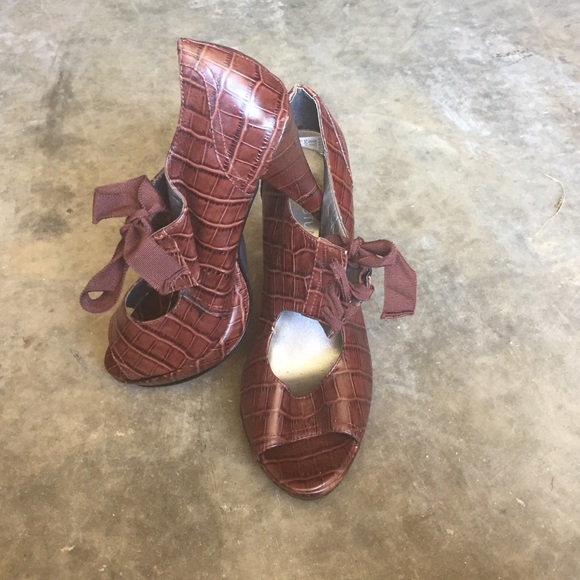 brown high heels