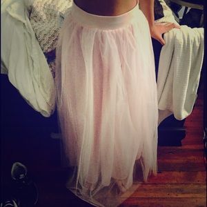 Light pink long skirt