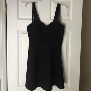 Short, black mini dress
