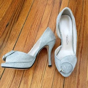 Caparros Sparkly Silver Party Heels
