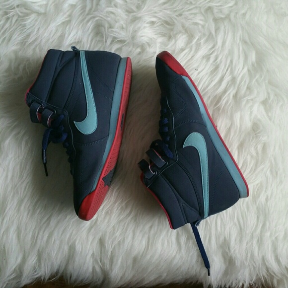 Nike Shoes - Blue & Pink High Top Nikes