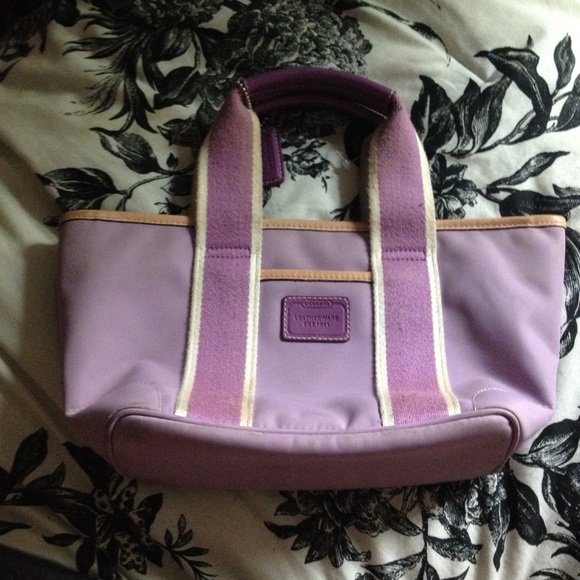 Coach Handbags - Coach purple mini purse