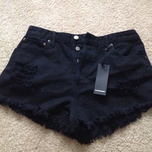 Denim black short!!
