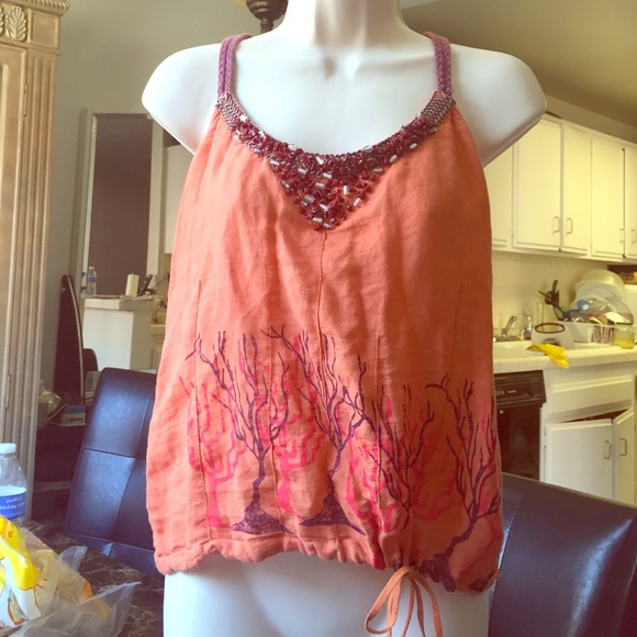 💥beaded halter-like tank top💥