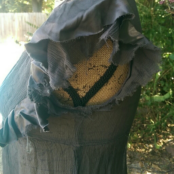 Like🆕 100% Silk Sheer babydoll gray blouse Size S - Picture 3 of 4