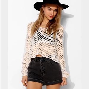 ISO-in search of) white silence+noise mesh sweater