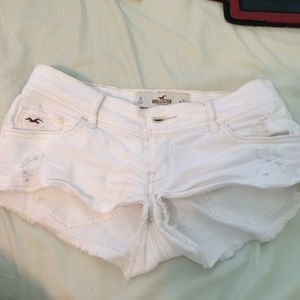 Hollister White Jean Shorts