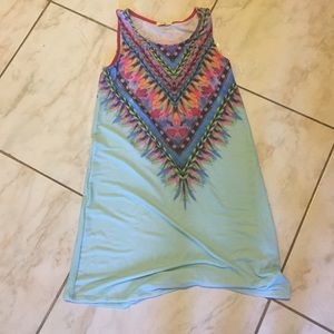 Feather blue dress