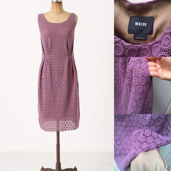 NWOT Anthropologie Maeve gathered lace dress, sz 0 - Picture 3 of 4