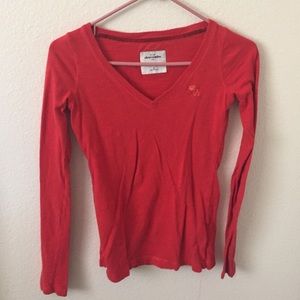 Red Abercrombie kids top medium!