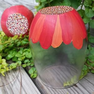 Hand-Painted Flower Wine Glass