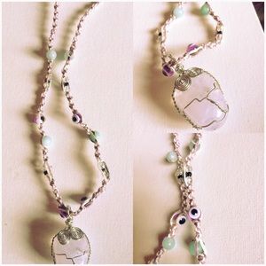 💜Purple Obsidian💜 hemp necklace