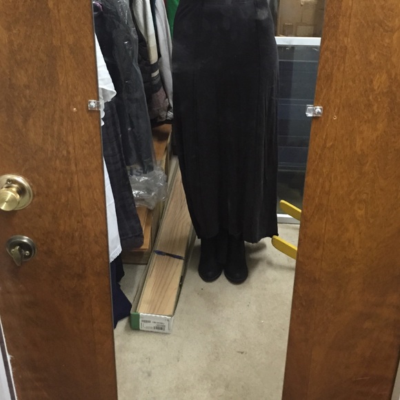 free people black maxi skirt
