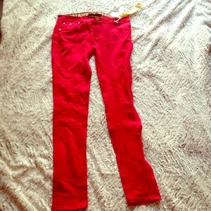 Never worn tag still on it Red skinny pants