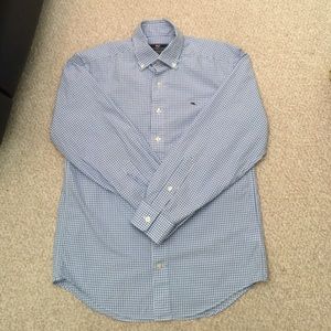 Vineyard Vines Powder Blue Checkered Sports Shirt