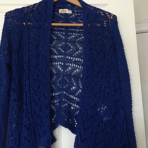 Royal blue drapey cardigan. - Picture 2 of 4